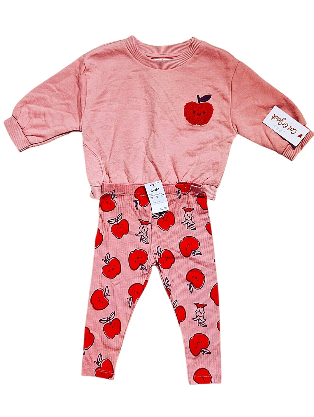Cat & Jack Baby Fleece Sweatshirt Ribbed Joggers Outfit 6-9M NWT